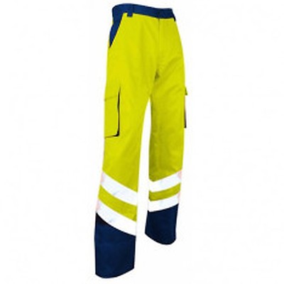 Pantalon Haute Visibilité LMA Balise – Bleu/orange Fluo, Classe 2 EN ISO 20471, Idéal Pour Chantier, Sécurité, Travail En Extérieur - 11