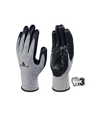 6 gants tricotés G-TEK 3RX en PET recyclé Gris/Noir - PIP