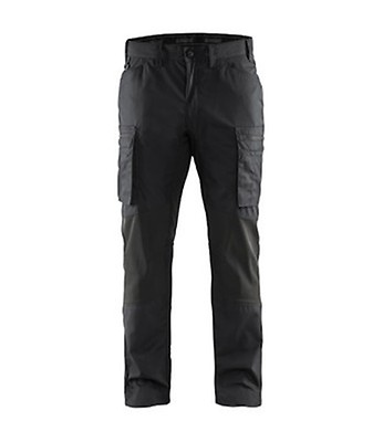 LMA 1261 Argile Pantalon avec Poches Genouillères, Gris Nuit/Noir (38) :  : Mode