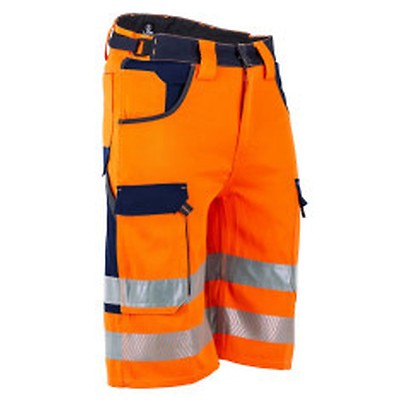 Pantalon Haute Visibilité LMA 1408 Bleu/Orange Fluorescent - Taille 46, Norme ISO 20471 Classe 2