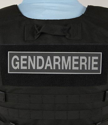 Dossard plaque velcros molle identification police et gendarmerie