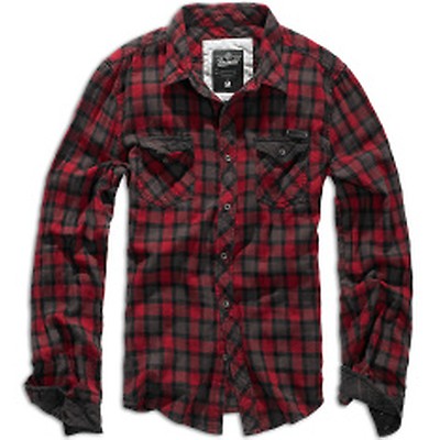 Chemise en Flanelle à carreaux coupe Régular Manches longues Rouge TYLER | Homme - | Von Dutch