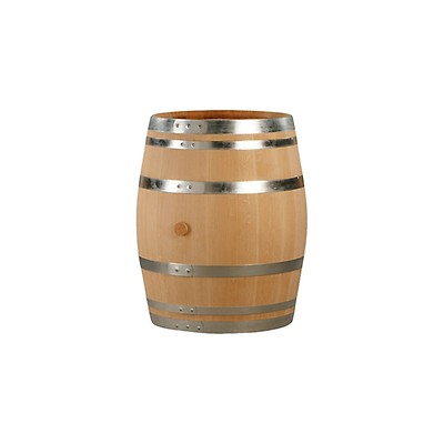 Tonneau Châtaignier 100 Litres Huilé - Usage Table Ou Récupération Eau Pluie - 78x52cm