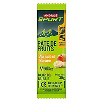 6 Pâtes de fruits énergétiques Abricot Banane Andros Sport