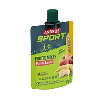 4 Gourdes de Fruits mixés vitaminées Pomme Banane Andros Sport