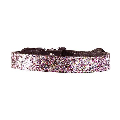 Collier bijou strass rose pour chien