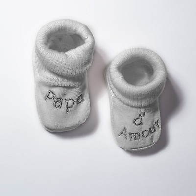 Paire De Chaussons Bebe Marraine Annonce Grossesse