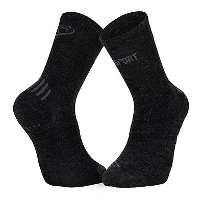 Made in France  Chaussettes trail ultra + merinos anthracite