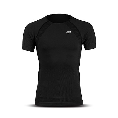 T-shirt manches courtes ½ ZIP noir RTECH EVO2