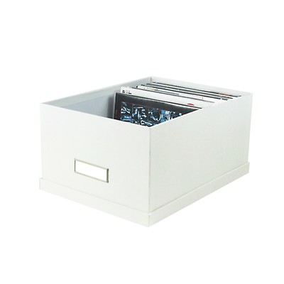 Grande boîte de rangement en carton blanc avec poignées - 25x50x37 - ON  RANGE TOUT
