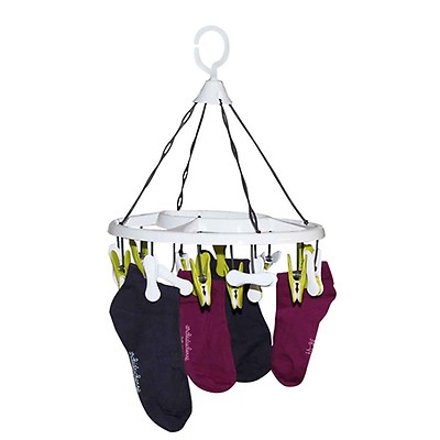 Lot De 2 Paniers à Pinces à Linge Avec Cintre - 390x280mm - Rangement Pratique Pour Corde à Linge