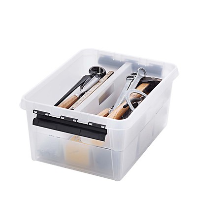 4 Boîtes De Rangement Plastique Transparent - Avec Couvercle Articulé, Idéal Bricolage, Stylos, Art, Neuf