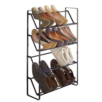 Rack à chaussures tourniquet métal - 3 étages 15 paires - Maison Futée