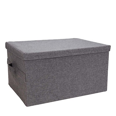 Boîte Rangement Pliable Prandom 43x30x30cm - Tissu Gris - 40L - Organisateur Dressing Ou Salon