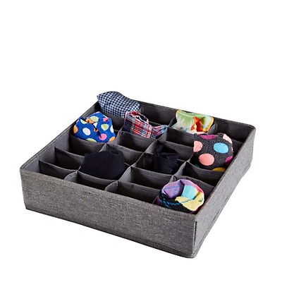 Organisateur De Tiroirs 16 Compartiments Homgoday - Rangement Petites Pièces 52x16x37 Cm - Gris