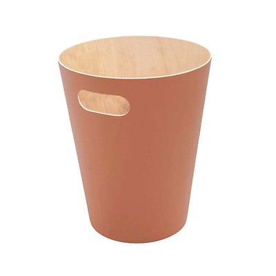 Corbeille à Papier En Bois Relaxdays - 7,5 L, Gris Foncé, Sans Couvercle, Pour Bureau Ou Chambre