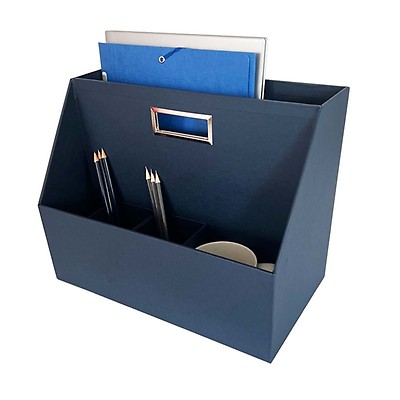 Casier interne pour bureau partagé - En carton bleu - ON RANGE TOUT