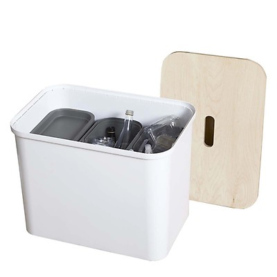 Lot De 2 Petites Poubelles De Cuisine Pliables En Plastique à Suspendre Pour Armoire, Voiture, Chambre, Salle De Bain, Cuisine, Bureau (blanc, 2 Pièces