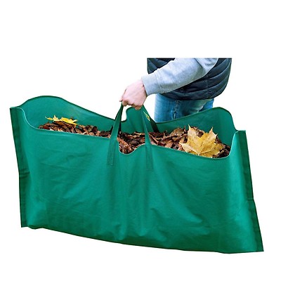 W-B Sac dechets verts robuste 22 pouces poignée indépendante pliable  réutilisable tissu de toile militaire sac de déchets de jardin vert (vert)  BISBISOUS