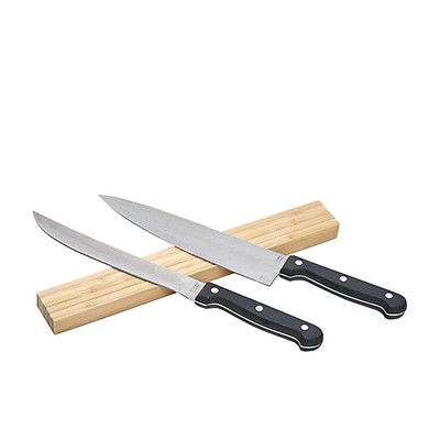 Barre Porte-couteaux Magnétique 30cm - Aimant Puissant Avec Ruban Adhésif Fort - Gris - SANKESONG