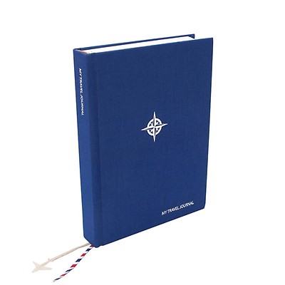 Carnet de voyage PANODIA série TRIP Format 14,5x21cm - 96 pages Avec  pochette zip Bleu - Couverture souple