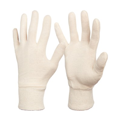 Gants blancs de manipulation en coton satin fil MERCERISE