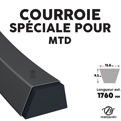 Matijardin Courroie Tondeuse 4L500 Kevlar Trapézoïdale 12,7 Mm X 1270 Mm - Prix Éco