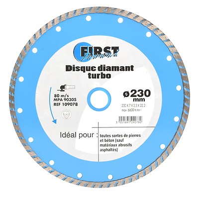 Disque à tronçonner diamant EURO asphalte 500/25,4 mm 10 mm Laser segments  Premium + Oblique Protection segments : : Commerce, Industrie et  Science