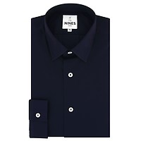 Weisses Twill Hemd Mit Japanischer Kragen Slim Fit The Nines