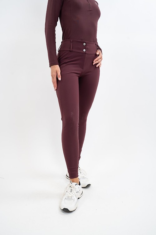 Collants équitation Kerrits - Patch Genou - Noir Et Violet - Taille XS - Occasion