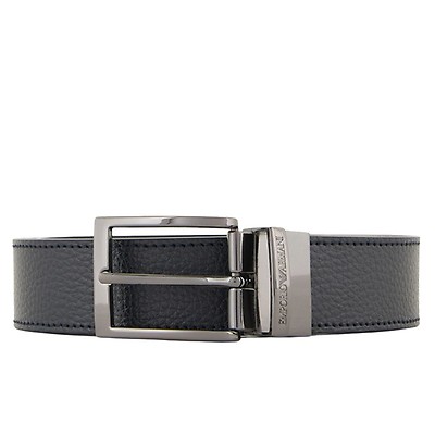 EMPORIO ARMANI Reversible Leather Belt Y4S426 YTU5J NERO BLU