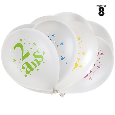 25 ballons gonflables 23 cm multicolores