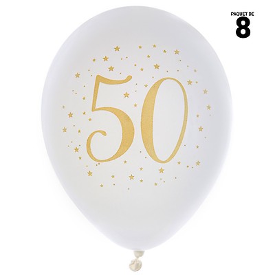 8 Ballons Gonflables 23 Cm Joyeux Anniversaire Ans Metal Vaisselle Jetable Discount