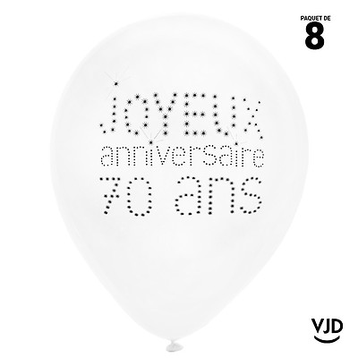 Ballon bannière Joyeux anniversaire blanc et or 130 cm