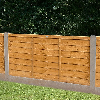 Wooden Lap Fence Panels Overlap Waney Fencing Panel 6ft 5ft 4ft 3ft 2ft