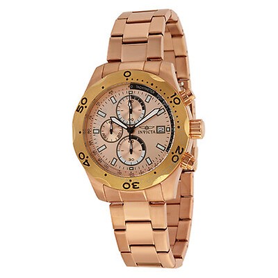 Invicta Specialty Black Skeletal Dial Rose Gold-tone Ion Plated ...