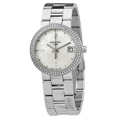Certina DS-8 Quartz Chronometer White Mother of Pearl Dial Ladies Watch ...