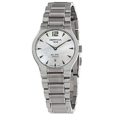 Certina DS-8 Quartz Chronometer White Mother of Pearl Dial Ladies Watch ...