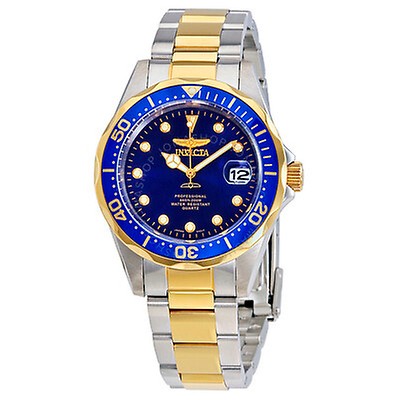 Invicta Pro Diver Quartz Blue Dial Two-tone Men's Watch 8935 8935 - Pro ...