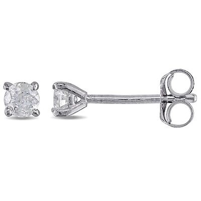 Amour .50 CT TW Diamond Stud Earrings in 14K White Gold (Screwback ...