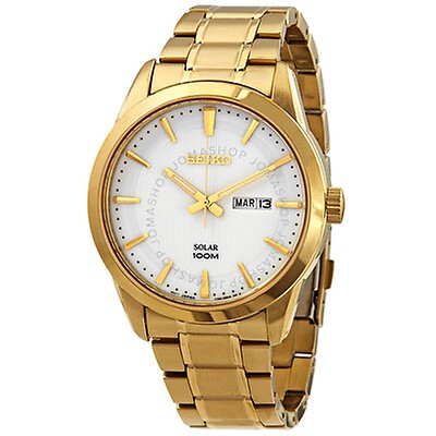 Seiko Essentials White Dial Brown Leather Men's Watch SNE492 SNE492 ...