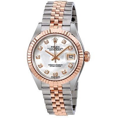 Rolex Datejust 31 Mother of Pearl Diamond Dial Automatic Steel and 18kt ...