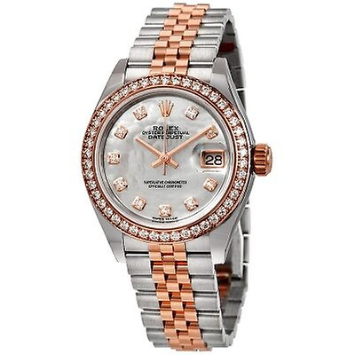 Rolex Datejust 31 Mother of Pearl Diamond Dial Automatic Steel and 18kt ...