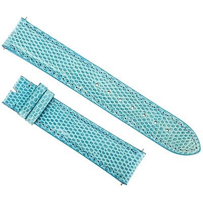 Hadley Roma Shiny Sky Blue Lizard Leather Strap Liz M