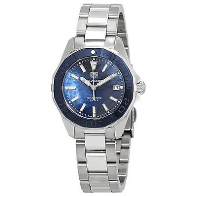 Tag Heuer 2000 Aquaracer Blue Mother-of-Pearl Ladies Watch WAF1417 ...