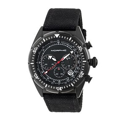 Morphic M14 Series Black Ion-plated Steel Black Silicone Men's Watch ...