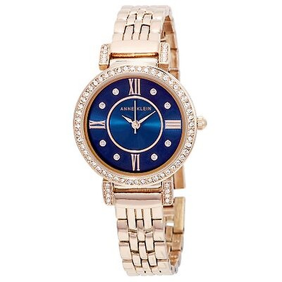 Anne Klein Swarovski Crystals White Mother of Pearl Dial Ladies Watch ...