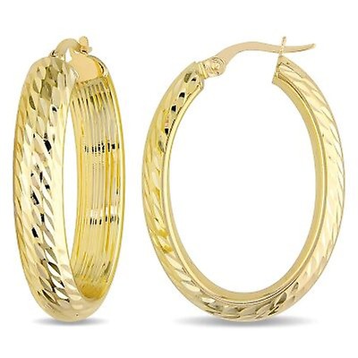 Amour 10K Yellow Gold Hoop Earrings JMS006144 - Ladies Jewelry, Amour ...