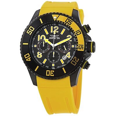 Invicta I-Force Chronograph Black Carbon Fiber Dial Black Polyurethane ...