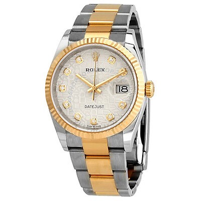 Rolex Datejust 36 Silver Jubilee Dial Automatic Men's Steel and 18k ...